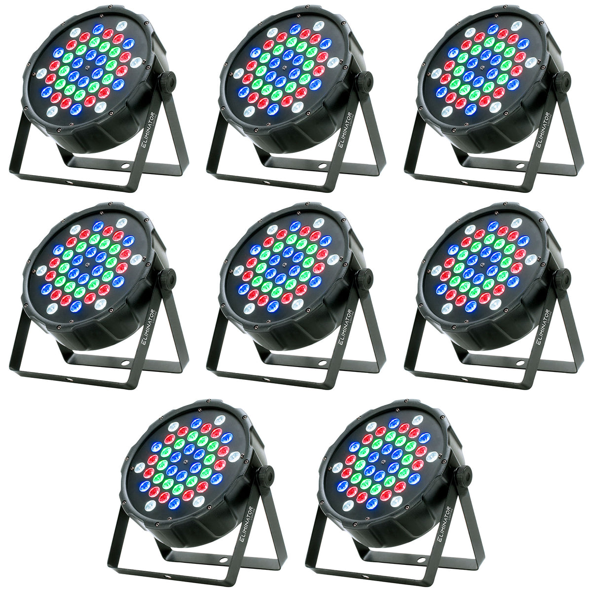 (8) LP 42 RGBW 42x1W LED DMX Par Wash Lights