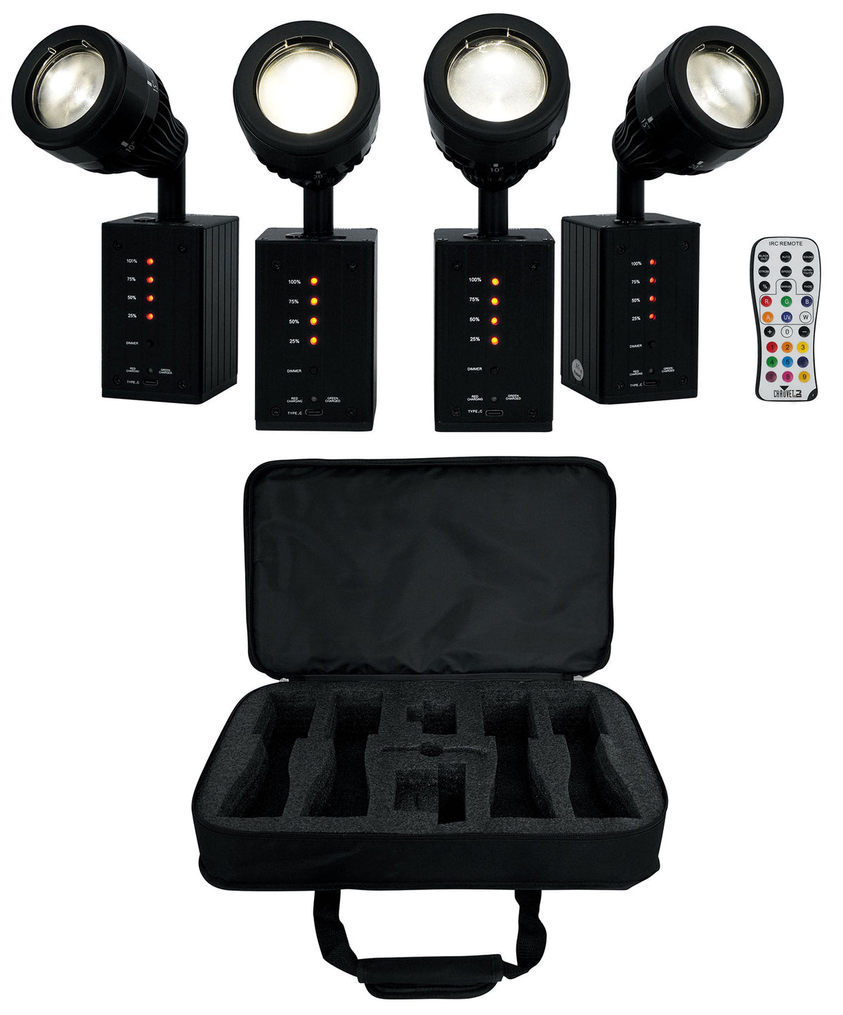 Ezpin Zoom Pack Pin Spot Kit + R700 Fog Machine