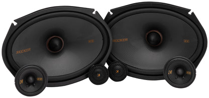 2) Kicker 51KSS369 6x9" + 2.75" 3-Way Car Audio Component Speakers w/1" Tweeters