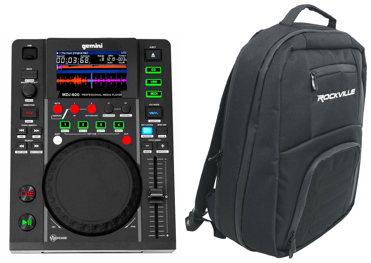 MDJ-600 DJ Controller with Compact DJ Backpack