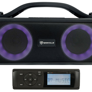 MB Quart MDR2.0 Single DIN Marine/Boat Bluetooth/USB Receiver Radio+Free Boombox