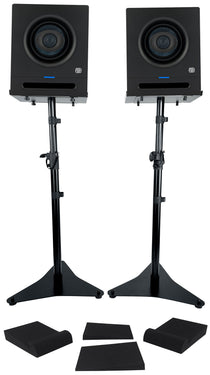 (2) Eris Pro 4 Studio Monitors + Adjustable Stands + Isolation Pads
