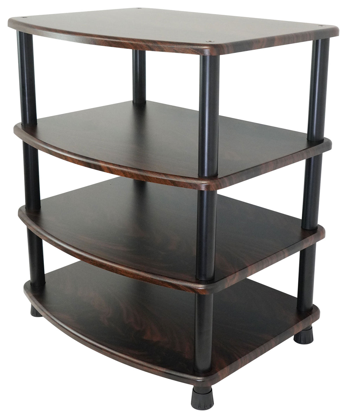 FLX Dark Wood 4-Shelf + Dark Wood Add-On Shelf Bundle