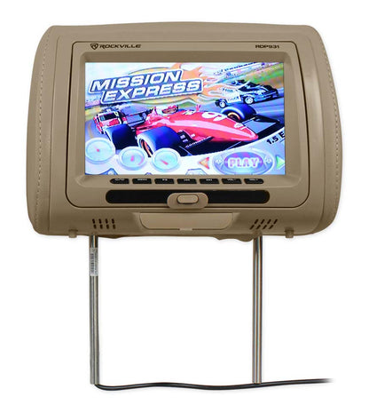 New Rockville RDP931-BG 9” Beige Car DVD/USB/HDMI Headrest Monitors+Video Games