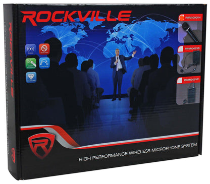 Rockville RWM1000VH VHF Wireless Single HandHeld Microphone Mic System
