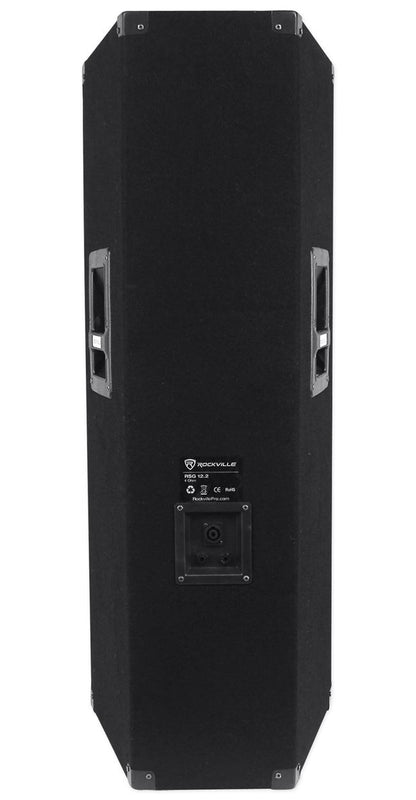 Rockville RSG12.2 Dual 12" 2000 Watt 3-Way 4-Ohm Passive DJ/Pro Audio PA Speaker