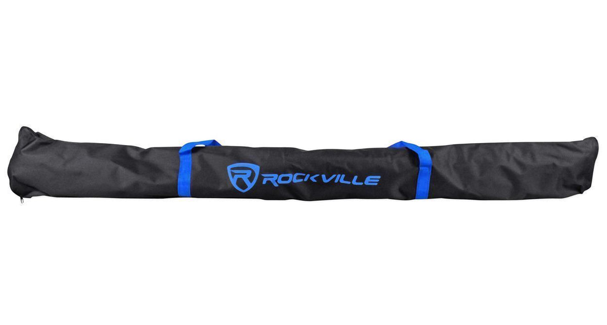 Pair of Rockville Tripod Speaker/Lighting Stands+(2) 20 Foot 1/4-SpeakOn Cables