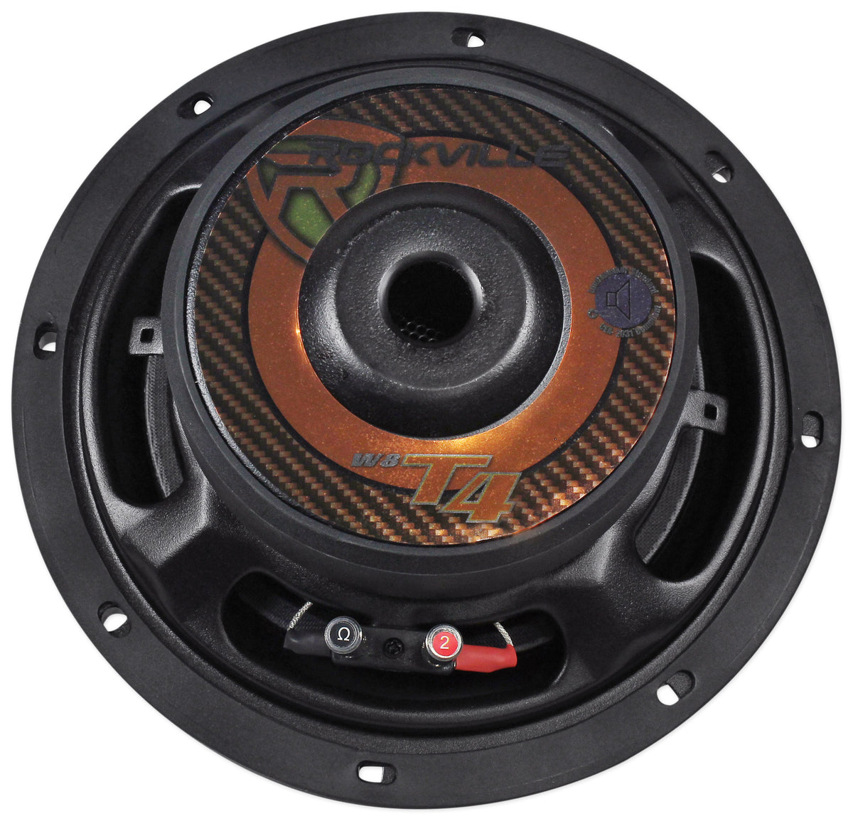 Rockville W8T4-S2 8 Shallow Mount 1000w Car Subwoofer, CEA-2006 Compliant 2-Ohm
