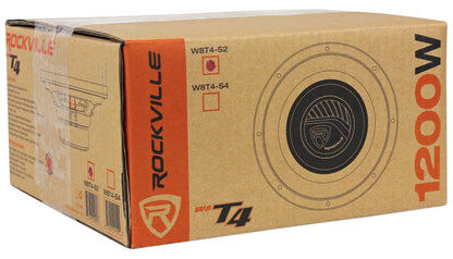 Rockville W8T4-S2 8 Shallow Mount 1000w Car Subwoofer, CEA-2006 Compliant 2-Ohm