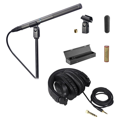 AT897 Shotgun Microphone & ATH-M30X Studio Headphones Bundle
