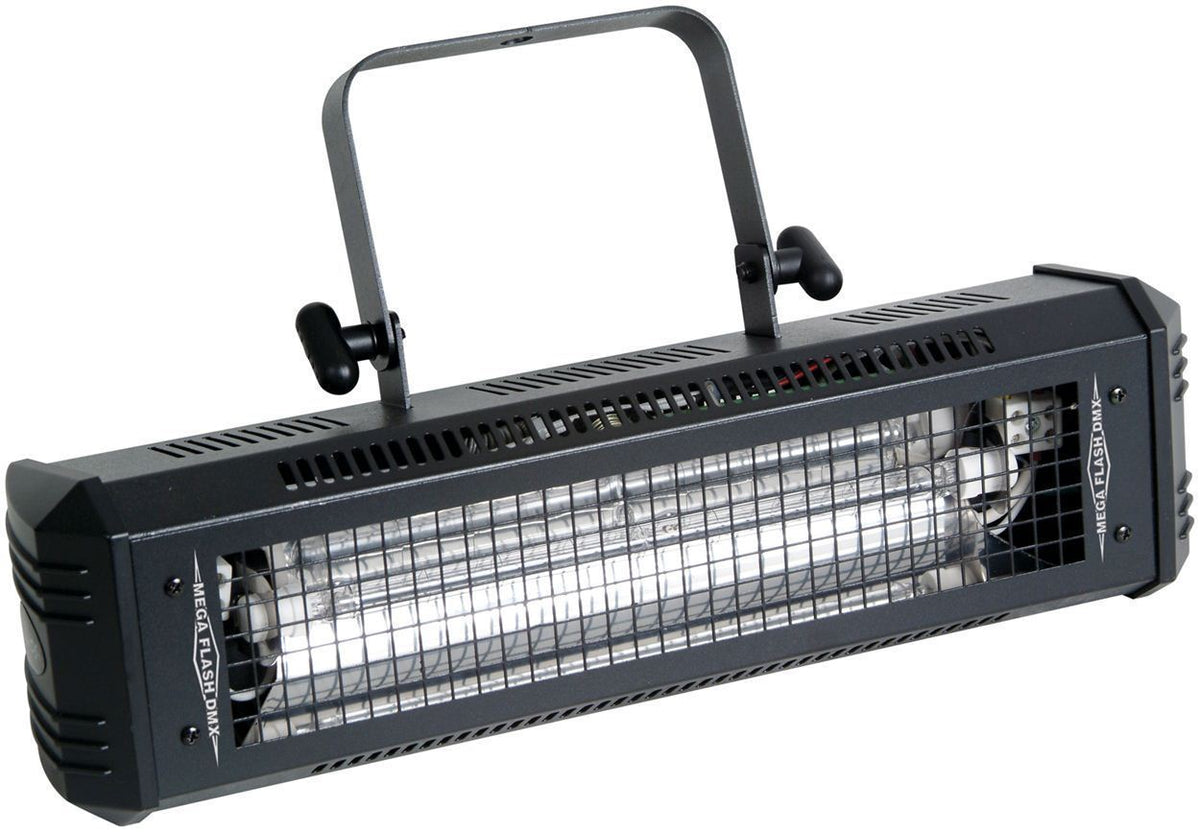 (2) Mega Flash DMX 800W Strobe Lights + (4) Mini LED Strobes + (2) DMX Cables