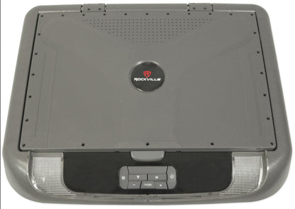 Rockville RVD17HD Grey-GR 17" Flip Down Car Monitor w DVD/HDMI/USB/SD/Games Gray