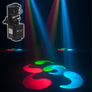 (2) American DJ ADJ Inno Pocket Roll DMX LED 12W Barrel Mirror Scanner Lights