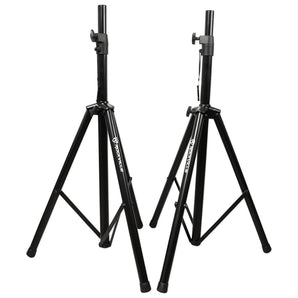 Pair of Rockville Adjustable Tripod Speaker/ Light Stands and (2) 20 Foot XLR Cables