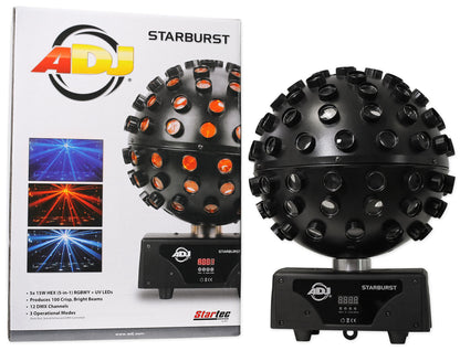 (2) Starburst LED Sphere Multi Color Shooting Beam DJ Lighting Effect