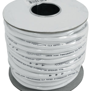 Rockville CL14-100-4 CL2 Rated 14 AWG 100' 4 Conductor Speaker Wire In Ceiling