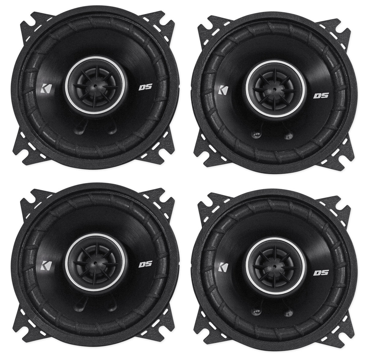 (4) 43DSC404 4" 2-Way Car Audio Speakers
