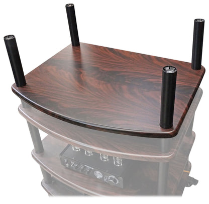 FLX Dark Wood 4-Shelf + Dark Wood Add-On Shelf Bundle