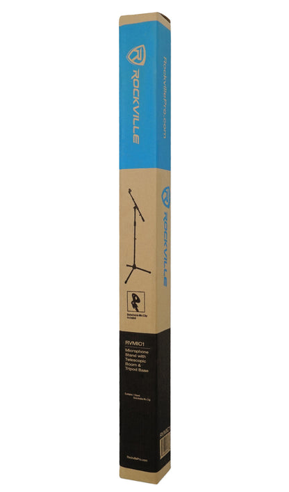 Rockville RVMIC1 Microphone Stand Dual Boom & Tripod Base