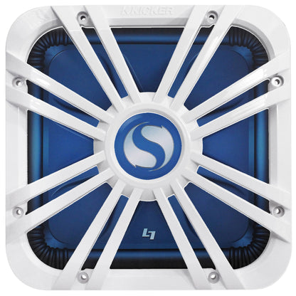 Kicker 11L710GLW 10" White Grille w/LED For SoloBaric 11S10L7 Subwoofer Sub
