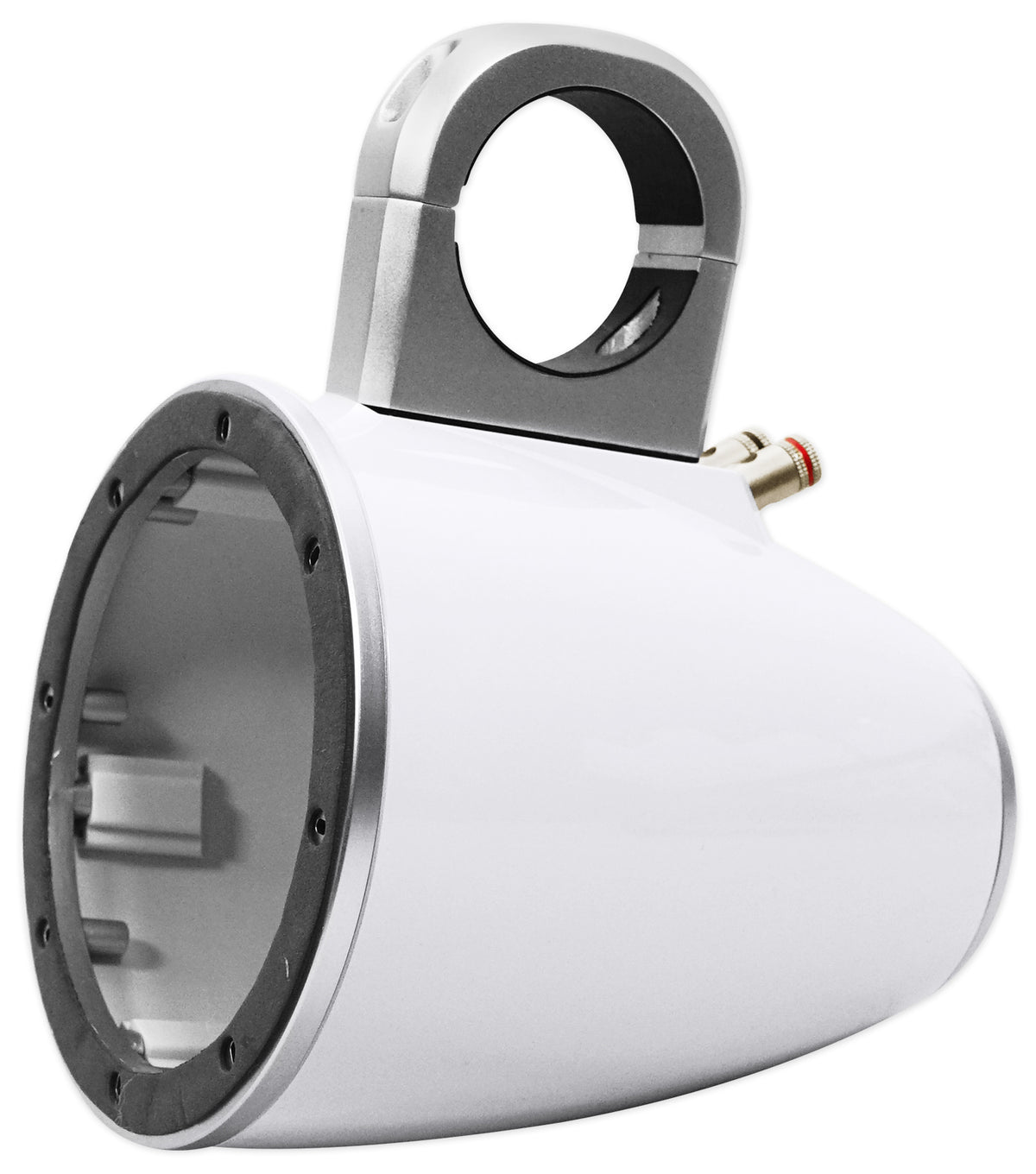 Pair Kicker 43KMTES8W White Marine 8" Speaker Wakeboard Tower Enclosures KMTES8