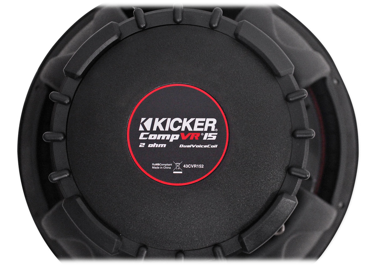 Kicker 43CVR152 COMPVR 15" 1000 Watt DVC 2-Ohm Car Audio Subwoofer Sub CVR15-2