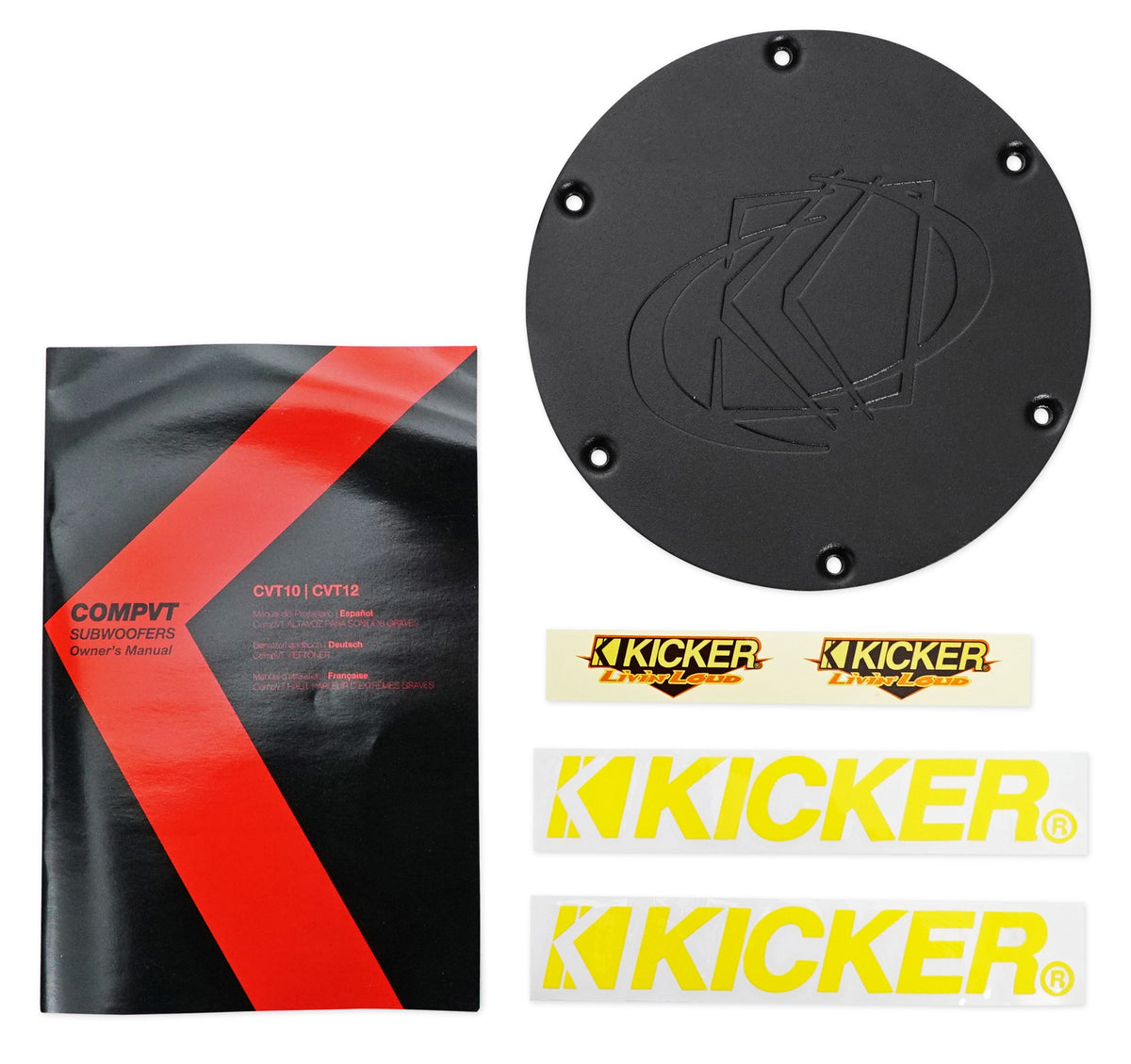 Kicker 43CVT102 COMPVT 10" 800w SVC 2-Ohm Slim Shallow Car Subwoofer Sub CVT10-2