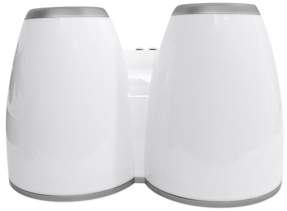Pair Kicker 12KMTEDW White Dual 6.5" Speaker Wakeboard Tower Enclosures KMTED