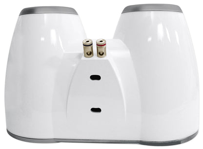 Pair Kicker 12KMTEDW White Dual 6.5" Speaker Wakeboard Tower Enclosures KMTED