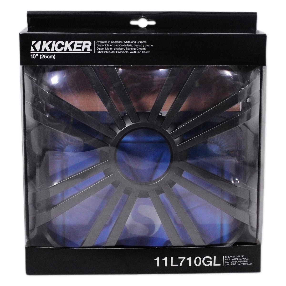 Kicker 11L710GLC 10" Charcoal Grille w/LED For SoloBaric 11S10L7 Subwoofer Sub