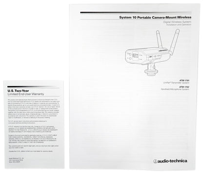 Audio Technica ATW-1701 System 10 Camera Mount Digital Wireless Microphone Mic