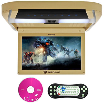 Rockville RVD10HD-BG 10.1" Flip Down Monitor DVD Player, HDMI, USB, Games, LED