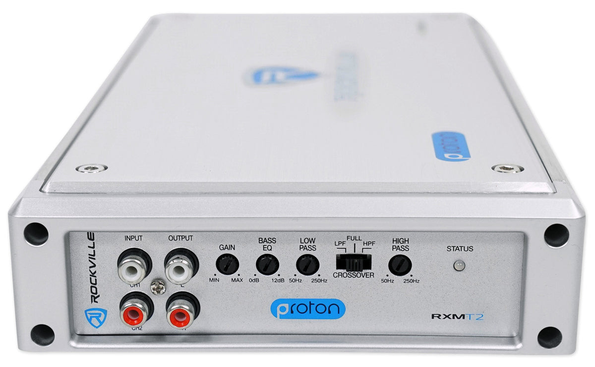 Rockville RXM-T2 Micro 2400w 2 Ch Marine/Boat Class D Amplifier 2x600W