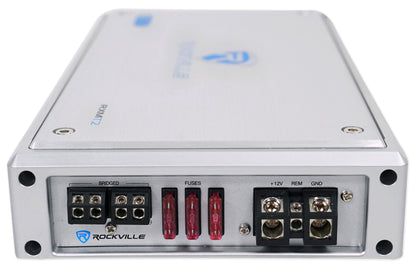 Rockville RXM-T2 Micro 2400w 2 Ch Marine/Boat Class D Amplifier 2x600W