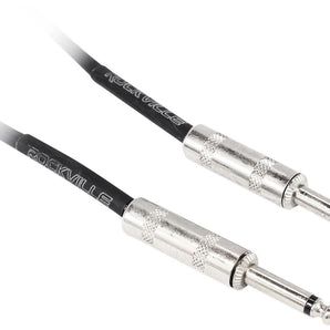 10 Rockville 3'  1/4" TS - 1/4'' TS Guitar/Instrument Cable (5 Colorsx2 of each)