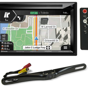 DUAL AXXERA AVN6446BT Car Monitor DVD Receiver w/Navigation/Bluetooth+Backup Cam