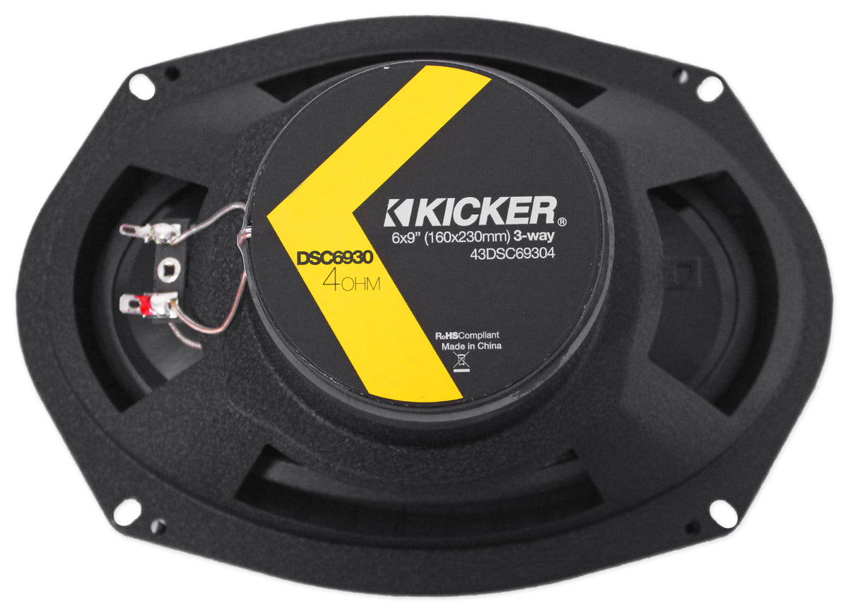 Pair Kicker 43DSC69304 DSC6930 6x9 360 Watt 3-Way Car Audio Speakers 4-Ohm DS693