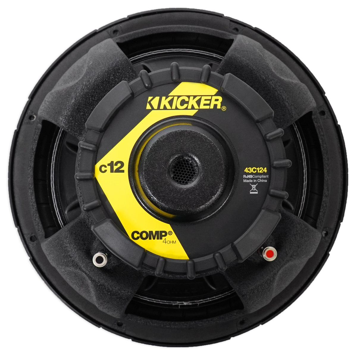 Kicker 43C124 Comp 12" 300 Watt SVC 4-Ohm Car Audio Subwoofer Sub