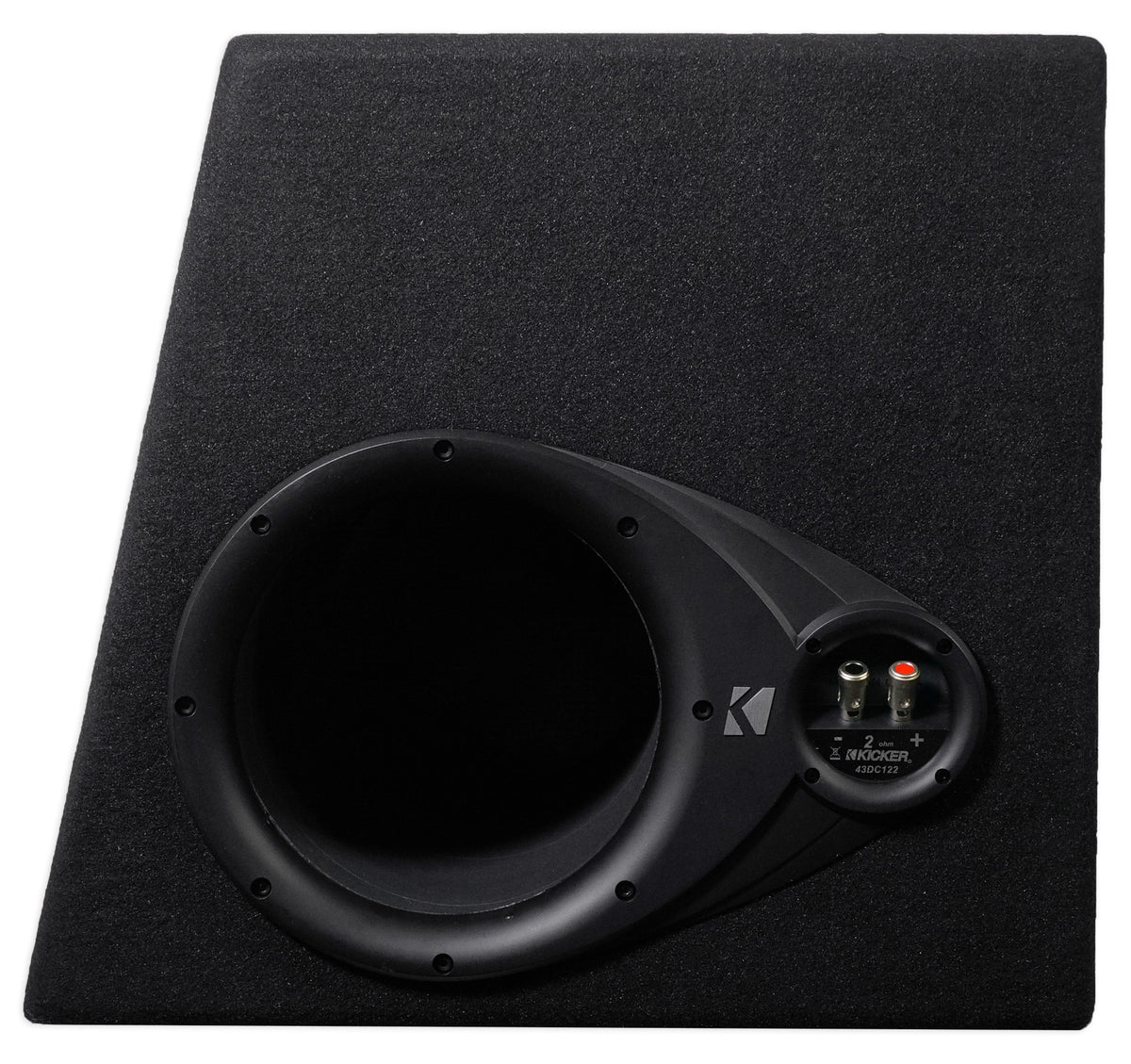 KICKER 43DC122 Comp Dual 12" Subwoofers In Vented Sub Box Enclosure, 2-Ohm