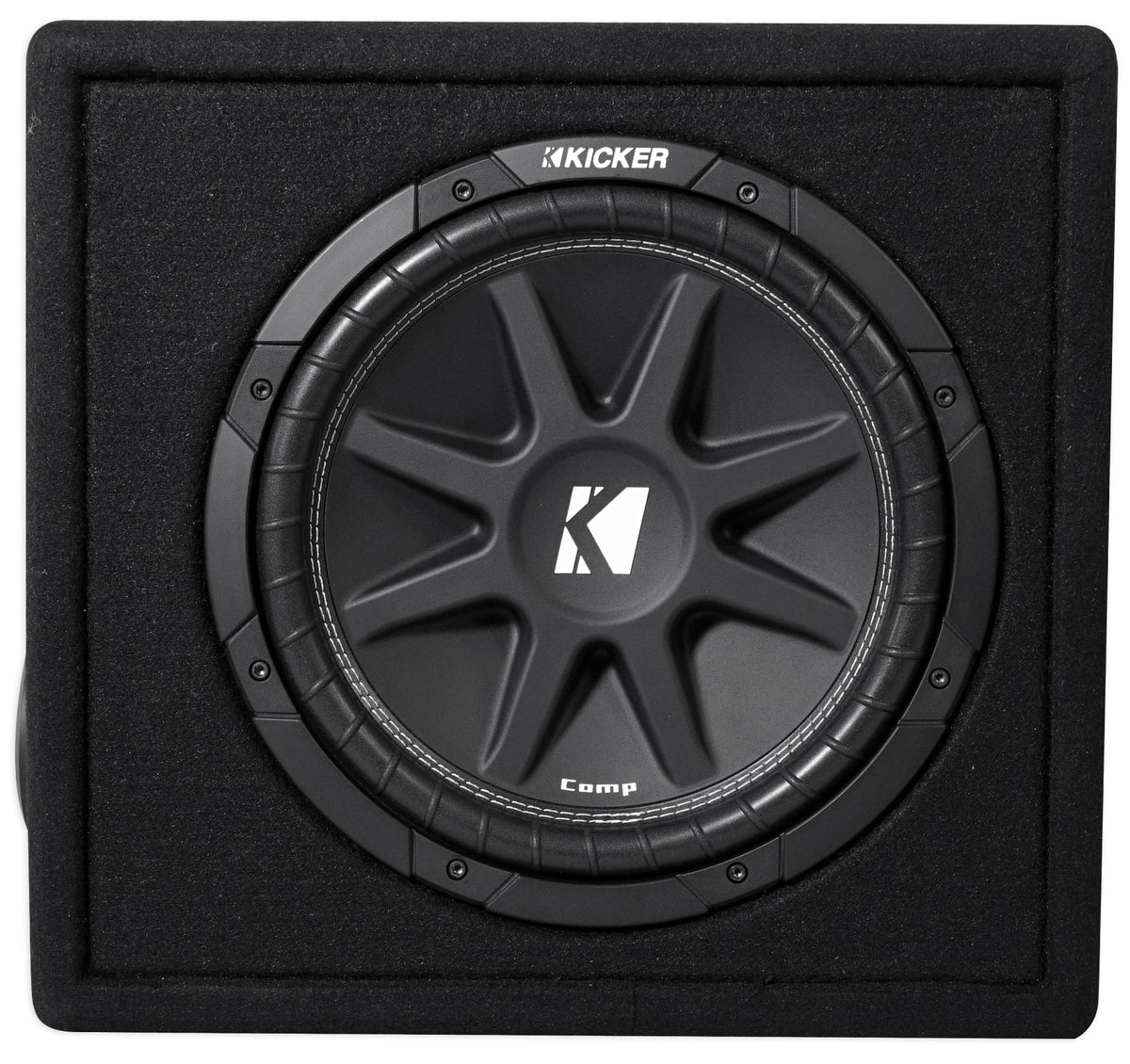 Kicker 43VC124 Comp 12" Subwoofer In Vented Sub Box Enclosure, 4-Ohm