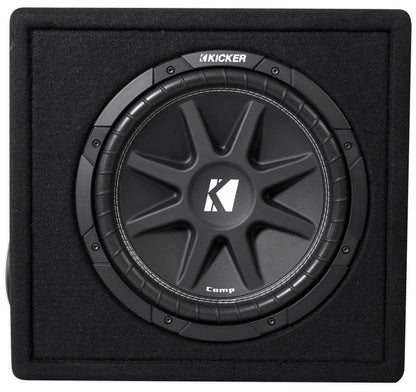 Kicker 43VC124 Comp 12" Subwoofer In Vented Sub Box Enclosure, 4-Ohm