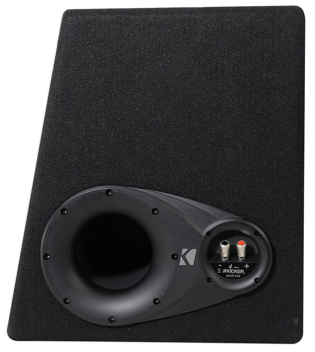 Kicker 43VC124 Comp 12" Subwoofer In Vented Sub Box Enclosure, 4-Ohm
