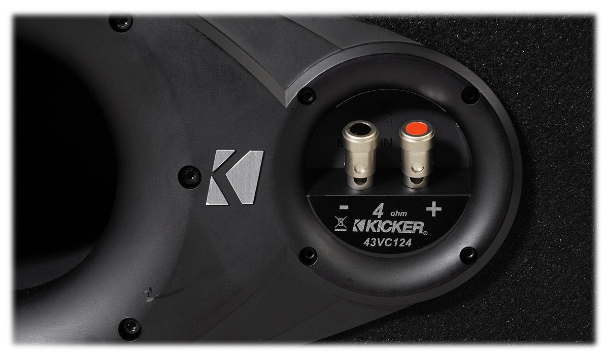 Kicker 43VC124 Comp 12" Subwoofer In Vented Sub Box Enclosure, 4-Ohm