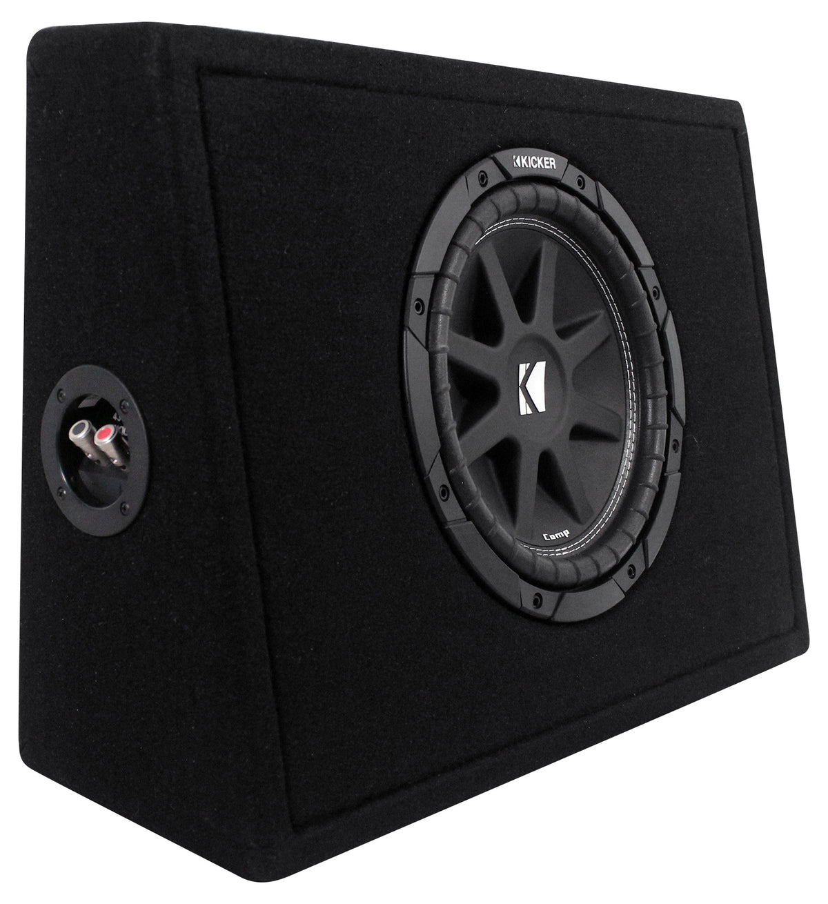 KICKER 43TC104 Comp 10" Subwoofer In Thin Profile Sub Box Enclosure, 4-Ohm