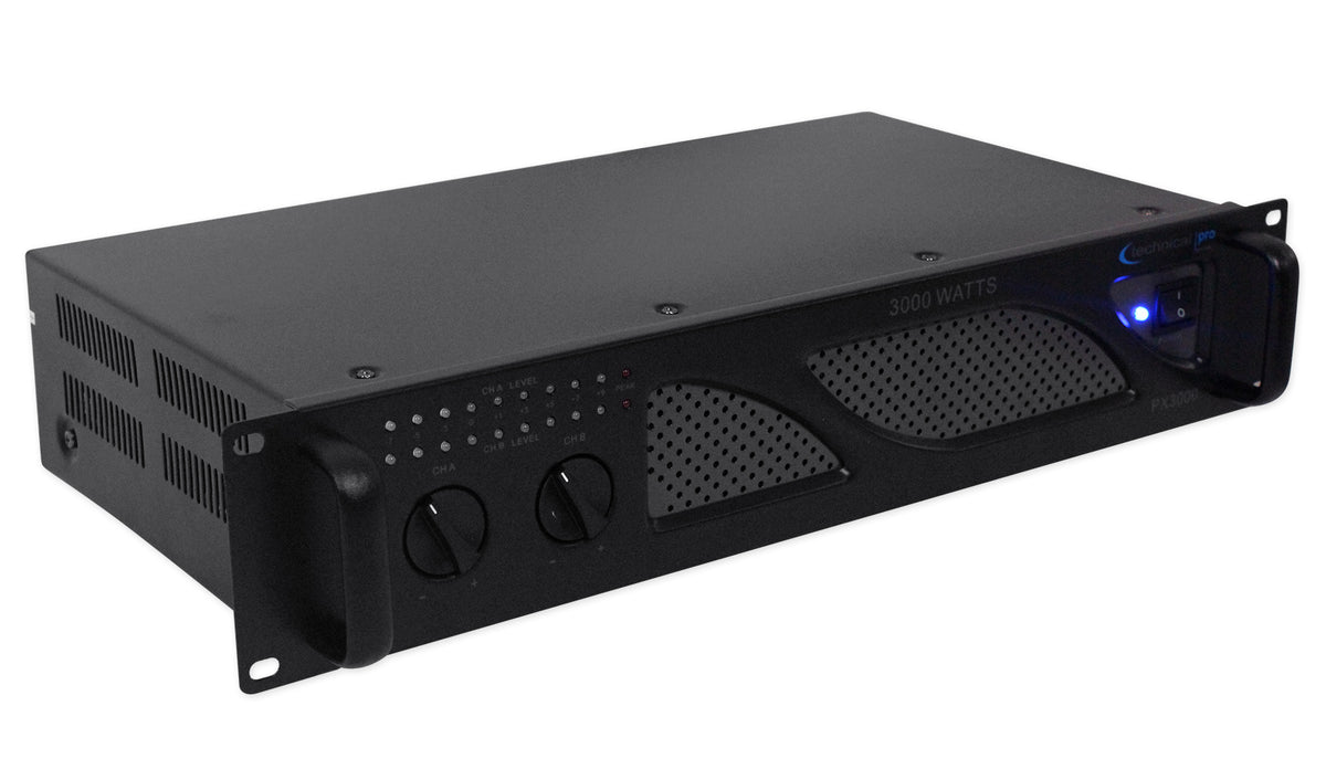 Technical Pro PX3000 Professional 2U 2-Channel 3000 Watt Power DJ Amplifier