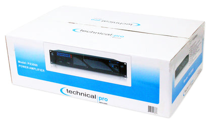Technical Pro PX3000 Professional 2U 2-Channel 3000 Watt Power DJ Amplifier