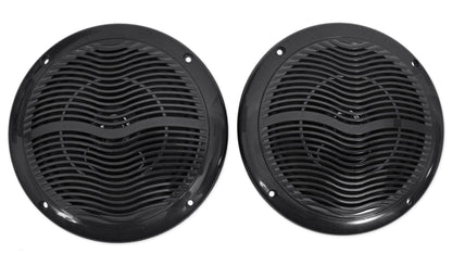 Pair Rockville RMC65B 6.5" 600 Watt Waterproof Marine Boat Speakers 2-Way Black