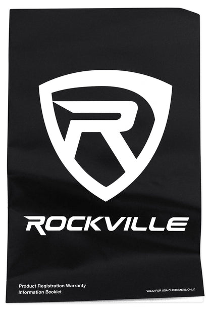 Pair Rockville RMC65B 6.5" 600 Watt Waterproof Marine Boat Speakers 2-Way Black