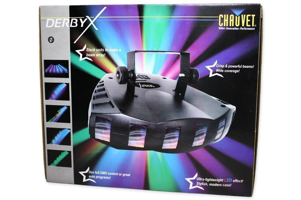 Chauvet DJ DERBY X DMX-512 Multi Colored LED Derby Club Light Effect DERBYX