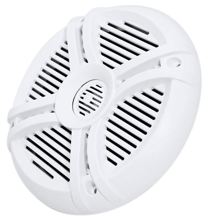 (2) Rockville RMSTS65W 6.5" 800 Watt Waterproof Marine Boat Speakers 2-Way White